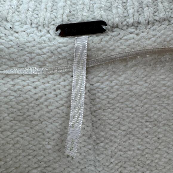 Free People Chunky Knit 3/4 Sleeve Pullover Sweater Womens S Off White Oversized - Picture 7 of 14